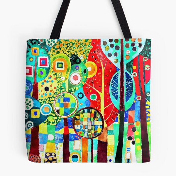 Item preview, Funky Fantasy Forest Vibrantly Colorful Abstract Digital Art designed and sold by DEC02.