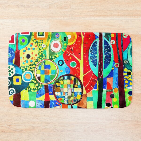 Item preview, Funky Fantasy Forest Vibrantly Colorful Abstract Digital Art designed and sold by DEC02.
