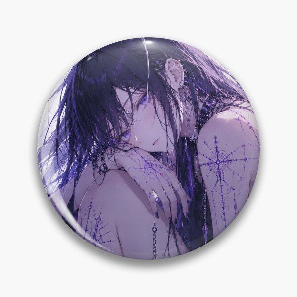 Item preview, Cyberpunk Gothic Anime Girl Purple Tattoo Cybernetic Back Art Poster designed and sold by Japan-kanji-ya.