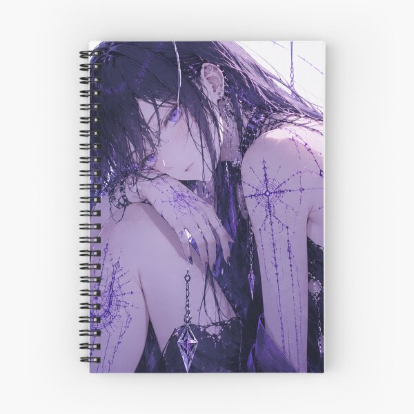 Item preview, Cyberpunk Gothic Anime Girl Purple Tattoo Cybernetic Back Art Poster designed and sold by Japan-kanji-ya.