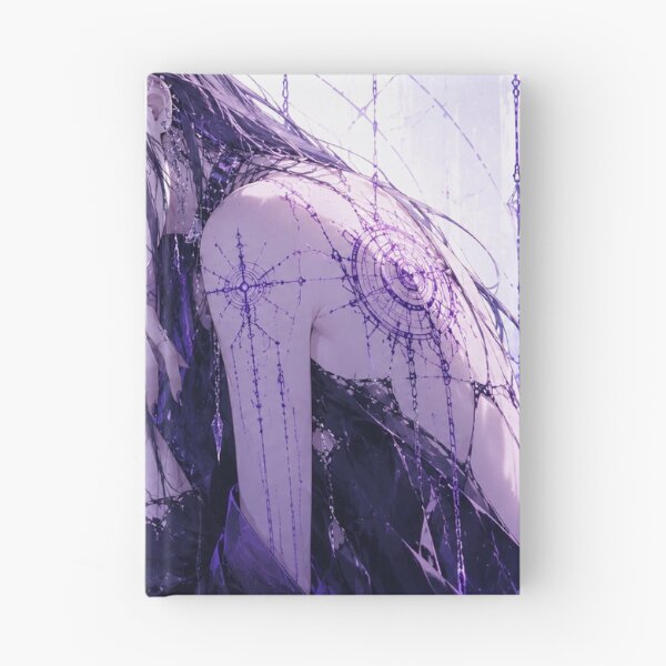 Item preview, Cyberpunk Gothic Anime Girl Purple Tattoo Cybernetic Back Art Poster designed and sold by Japan-kanji-ya.