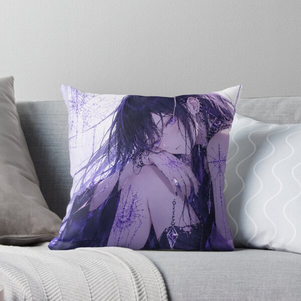 Item preview, Cyberpunk Gothic Anime Girl Purple Tattoo Cybernetic Back Art Poster designed and sold by Japan-kanji-ya.