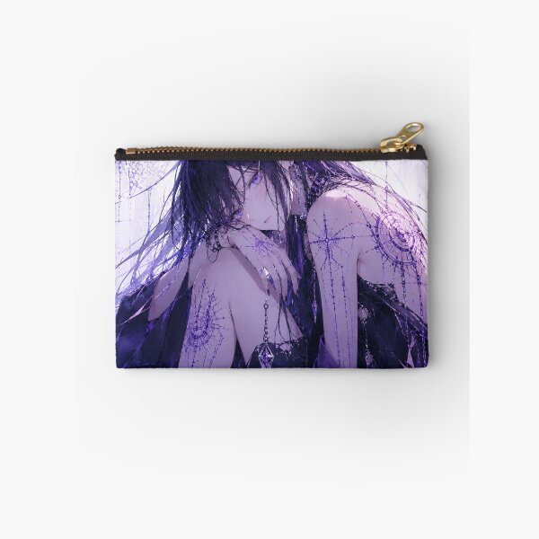 Item preview, Cyberpunk Gothic Anime Girl Purple Tattoo Cybernetic Back Art Poster designed and sold by Japan-kanji-ya.