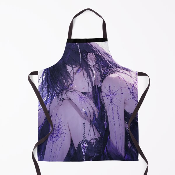 Item preview, Cyberpunk Gothic Anime Girl Purple Tattoo Cybernetic Back Art Poster designed and sold by Japan-kanji-ya.