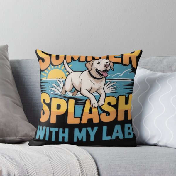Item preview, Summer Splash With My Lab Labrador Dog Beach T-Shirt designed and sold by KnrNazimTHREADS.