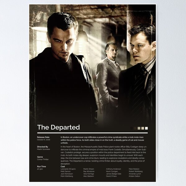 Item preview, The Departed Movie designed and sold by LumenCloud.