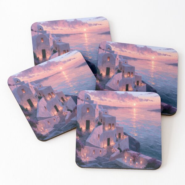 Item preview, Atardecer en Santorini sobre la caldera designed and sold by Rtymer.