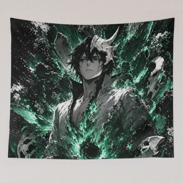 Item preview, Ulquiorra | Dark Hollow Warrior Emerald Aura Anime Style Art Print | Gothic Fantasy Manga Inspired designed and sold by Dyan4.