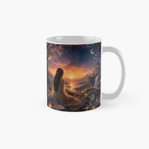 Item preview, Enchanted Moonlit Garden at Sunset | Fantasy Wall Art designed and sold by ttrimm.
