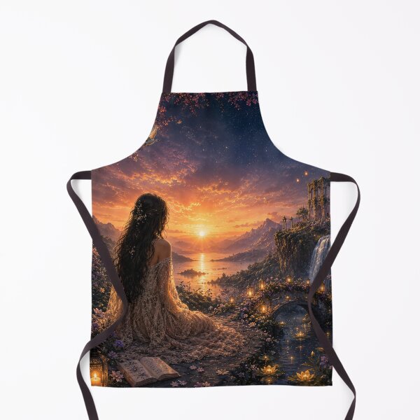 Item preview, Enchanted Moonlit Garden at Sunset | Fantasy Wall Art designed and sold by ttrimm.