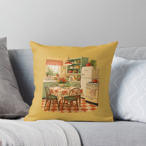 Item preview, Mid-Century Cottage Kitchen Design – Retro 1950s Warm Illustration designed and sold by MagicMakerPh.