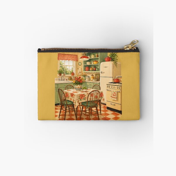 Item preview, Mid-Century Cottage Kitchen Design – Retro 1950s Warm Illustration designed and sold by MagicMakerPh.