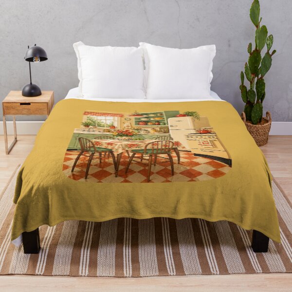 Item preview, Mid-Century Cottage Kitchen Design – Retro 1950s Warm Illustration designed and sold by MagicMakerPh.
