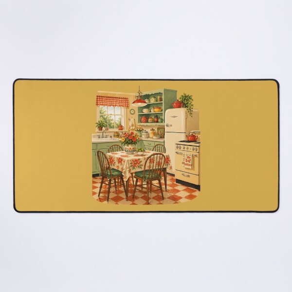 Item preview, Mid-Century Cottage Kitchen Design – Retro 1950s Warm Illustration designed and sold by MagicMakerPh.