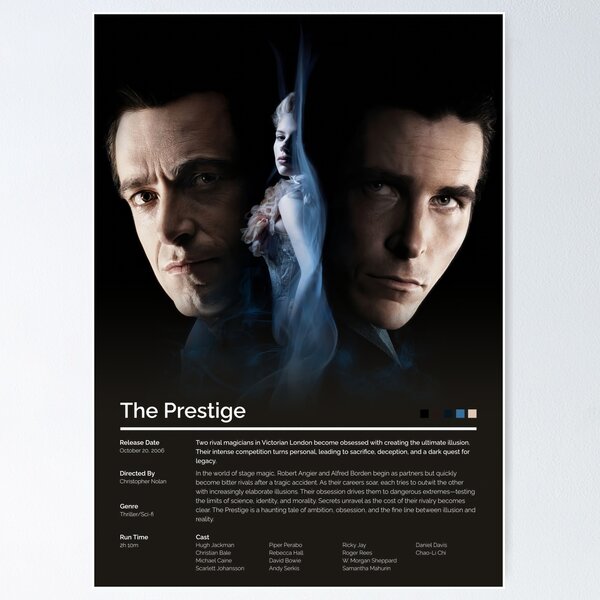 Item preview, The Prestige Movie designed and sold by LumenCloud.