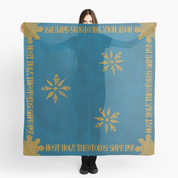 Blue Theotokos Veil Scarf