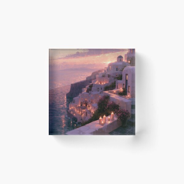 Item preview, Atardecer en Santorini sobre la caldera designed and sold by Rtymer.