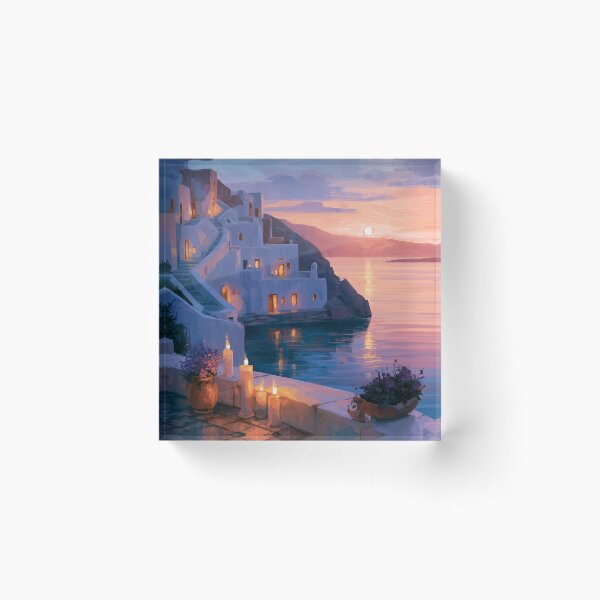 Item preview, Atardecer en Santorini sobre la caldera designed and sold by Rtymer.