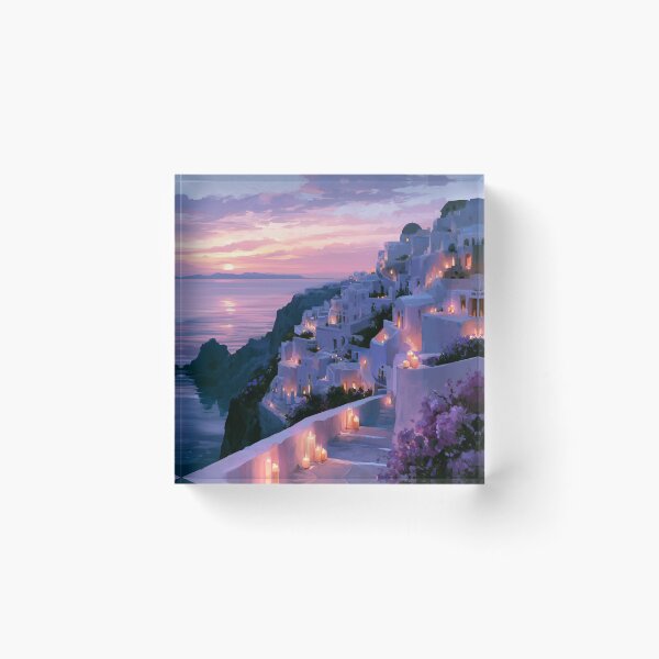 Item preview, Atardecer en Santorini sobre la caldera designed and sold by Rtymer.