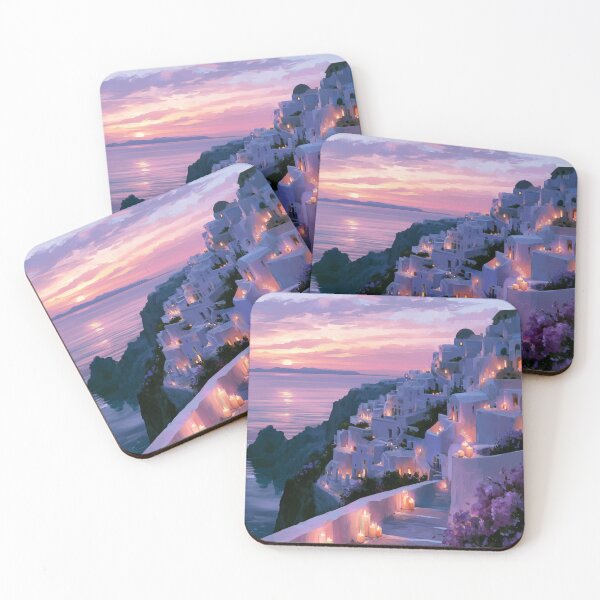 Item preview, Atardecer en Santorini sobre la caldera designed and sold by Rtymer.