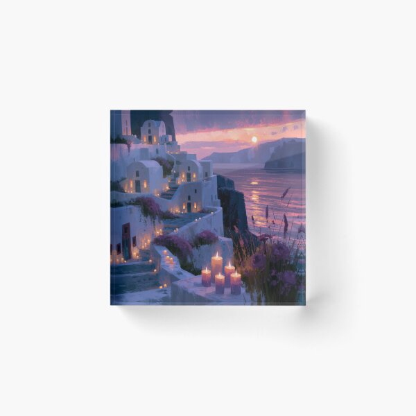 Item preview, Atardecer en Santorini sobre la caldera designed and sold by Rtymer.