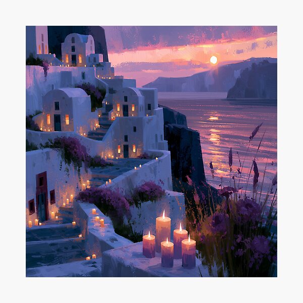 Item preview, Santorini Sunset Over Caldera designed and sold by Rtymer.