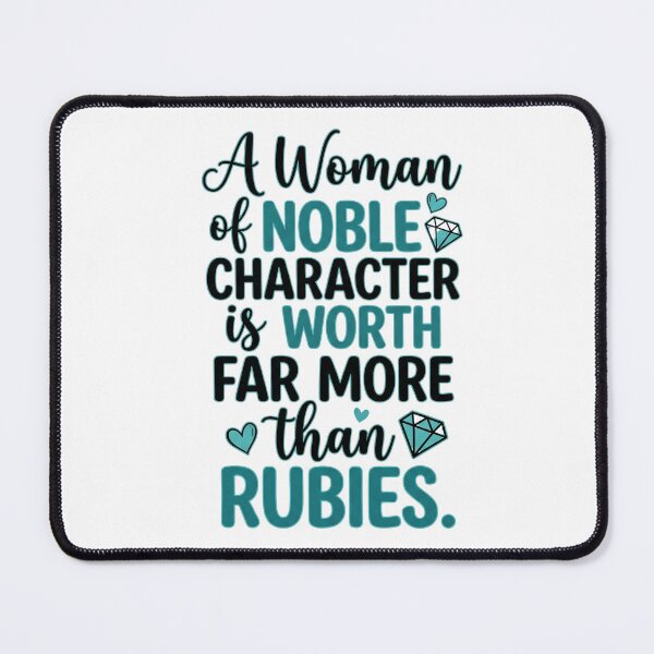 Item preview, A Woman of Noble Character is worth far more than rubies - Proverbs 31 Faith Graphic designed and sold by Faithloveshop.