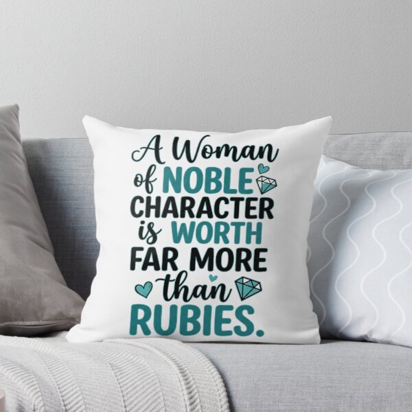 Aperçu de l'œuvre Une femme de noble caractère vaut bien plus que des rubis - Proverbes 31 (Image de la foi) créée et vendue par Faithloveshop.