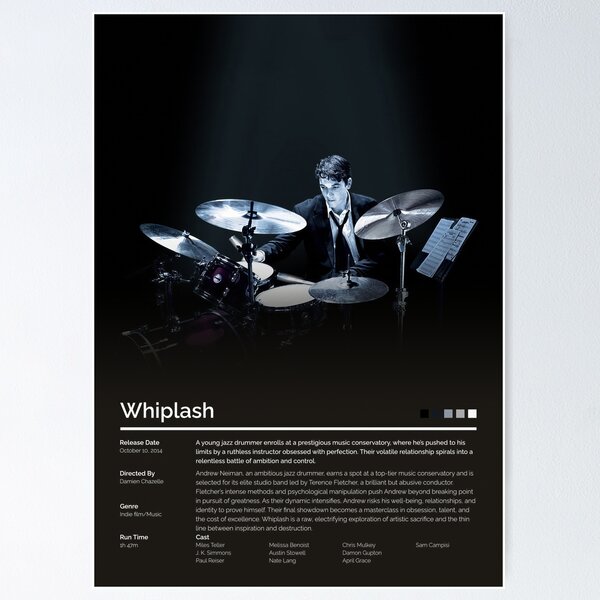 Item preview, Whiplash Movie designed and sold by LumenCloud.