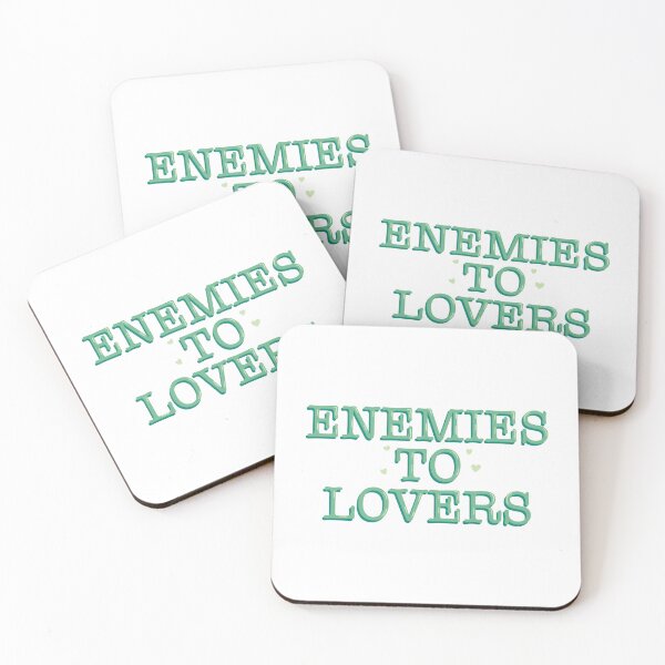 Item preview, Enemies To Lovers Funny Bookish Reader Quote Typography Sticker designed and sold by alexmaushaus.