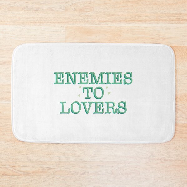 Item preview, Enemies To Lovers Funny Bookish Reader Quote Typography Sticker designed and sold by alexmaushaus.