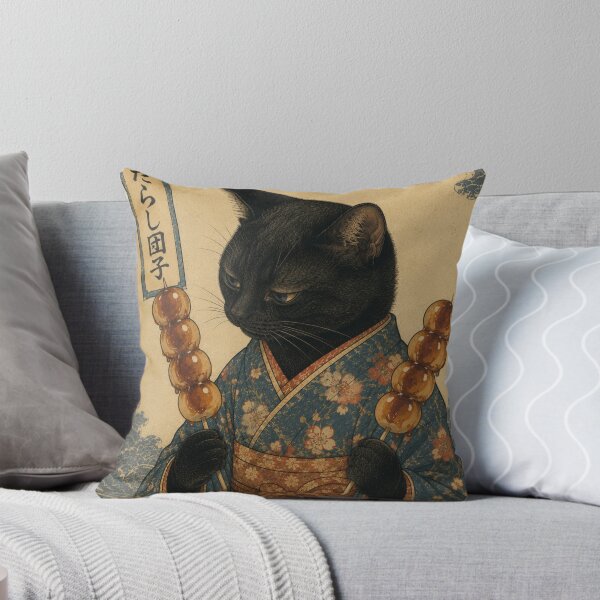 Item preview, The Black Cat Dango Connoisseur in Kimono designed and sold by Komatoya.