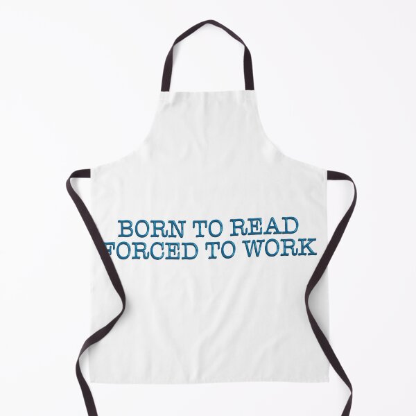 Item preview, Born to Read Forced to Work Funny Bookish Reader Quote Typography Sticker designed and sold by alexmaushaus.