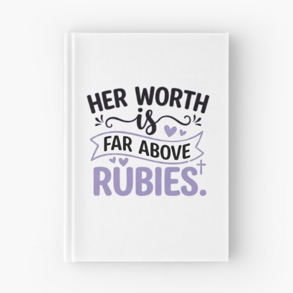 Item preview, HER WORTH IS FAR ABOVE RUBIES - Proverbs 31 Purple Faith Graphic designed and sold by Faithloveshop.