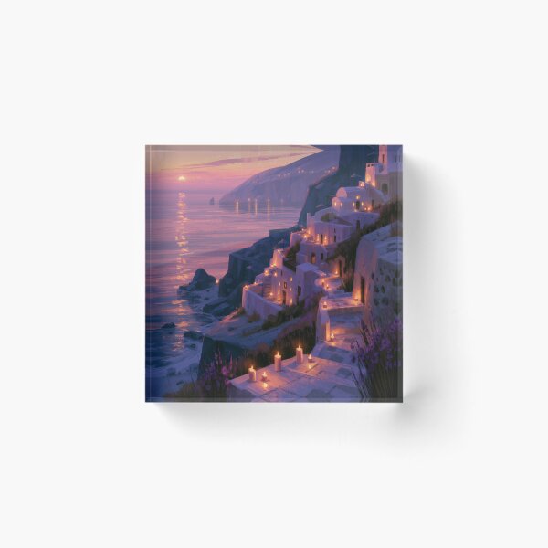Item preview, Atardecer en Santorini sobre la caldera designed and sold by Rtymer.