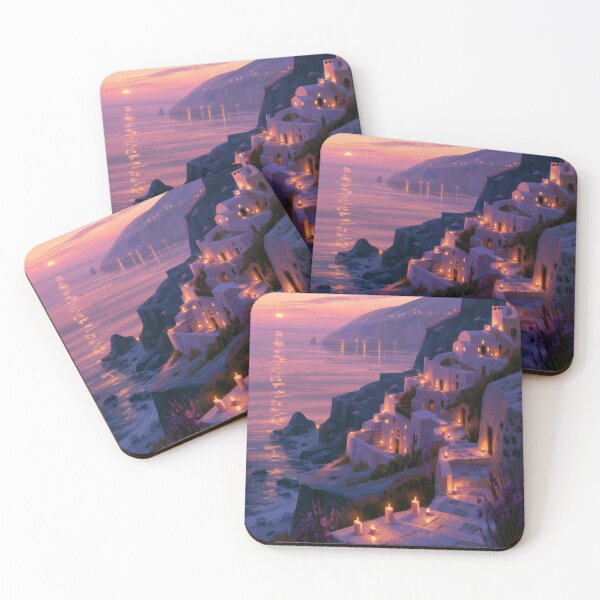 Item preview, Atardecer en Santorini sobre la caldera designed and sold by Rtymer.