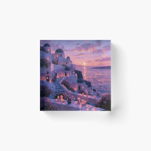 Item preview, Atardecer en Santorini sobre la caldera designed and sold by Rtymer.