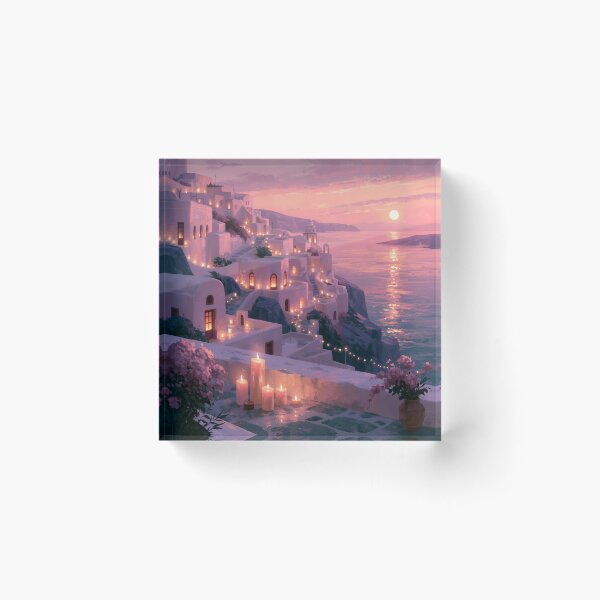 Item preview, Atardecer en Santorini sobre la caldera designed and sold by Rtymer.