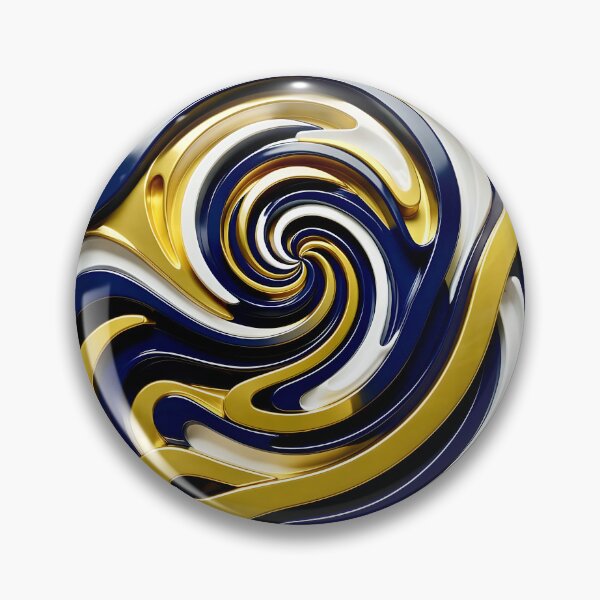 Item preview, White Gold Blue Abstract Swirl designed and sold by Vicky Brago-Mitchell®.