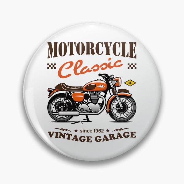 Item preview, Candy Color Vintage Motorcycle - Retro Classic Bike Illustration_RED_WH designed and sold by AckeeWolf.