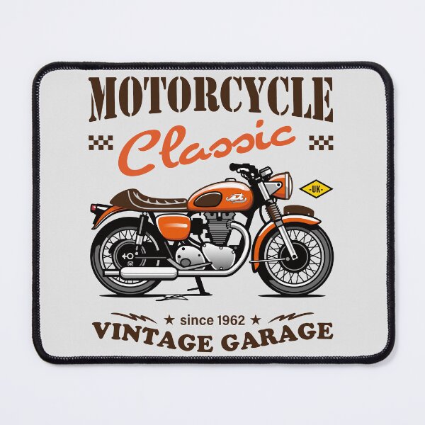 Item preview, Candy Color Vintage Motorcycle - Retro Classic Bike Illustration_RED_WH designed and sold by AckeeWolf.