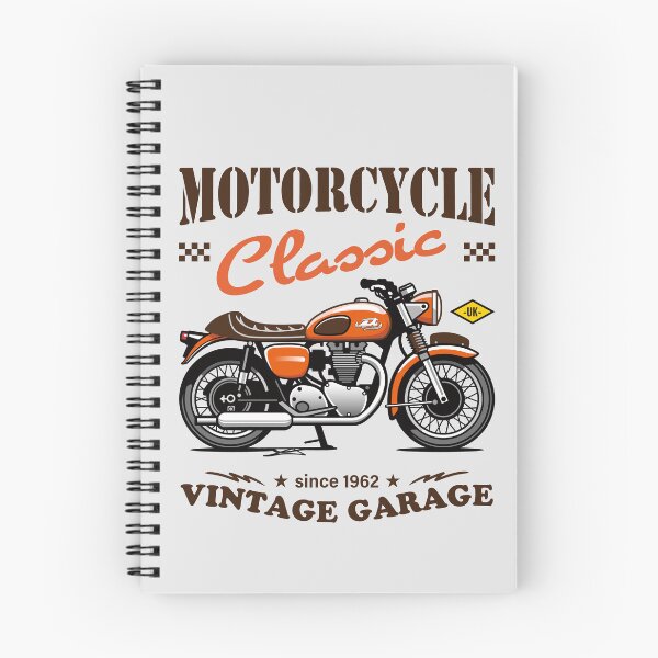 Item preview, Candy Color Vintage Motorcycle - Retro Classic Bike Illustration_RED_WH designed and sold by AckeeWolf.