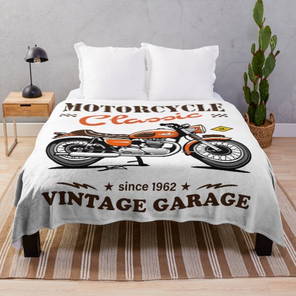 Item preview, Candy Color Vintage Motorcycle - Retro Classic Bike Illustration_RED_WH designed and sold by AckeeWolf.