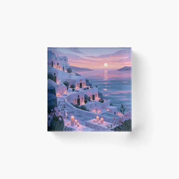 Item preview, Atardecer en Santorini sobre la caldera designed and sold by Rtymer.