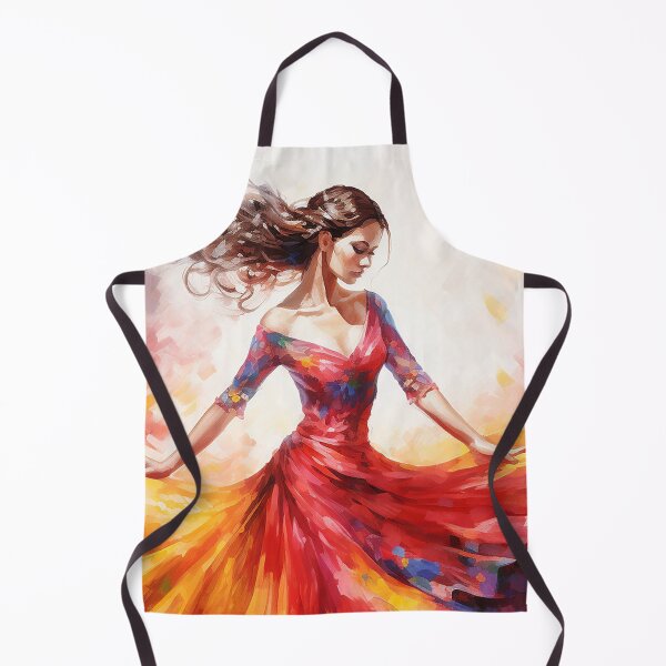Item preview, Twirl Of Passion - A Spanish Dancer Twirling In A Colorful Dress - Latino Art - Watercolor Art designed and sold by CastleBySea.