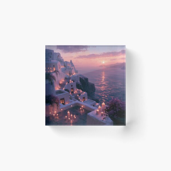Item preview, Atardecer en Santorini sobre la caldera designed and sold by Rtymer.