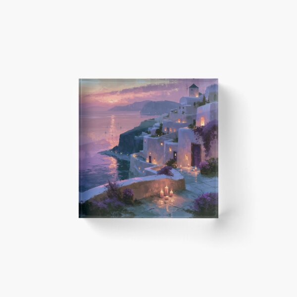 Item preview, Atardecer en Santorini sobre la caldera designed and sold by Rtymer.