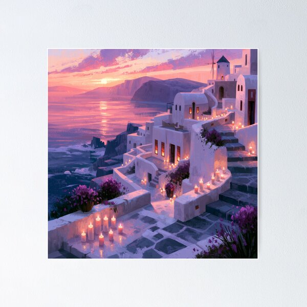 Item preview, Santorini Sunset Over Caldera designed and sold by Rtymer.