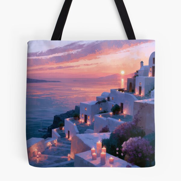 Item preview, Atardecer en Santorini sobre la caldera designed and sold by Rtymer.