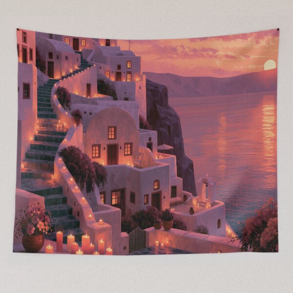 Item preview, Santorini Sunset Over Caldera designed and sold by Rtymer.